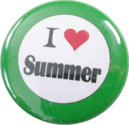 I love summer Button grün - zum Schließen ins Bild klicken